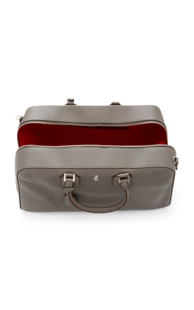 Shop Mark Cross Cole Grain Leather Duffle Bag In Grey