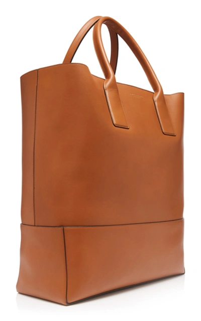 Shop Bottega Veneta Leather Tote Bag In Brown