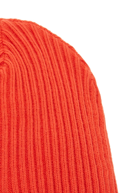 Shop Fusalp Autumn Ribbed Beanie In Red