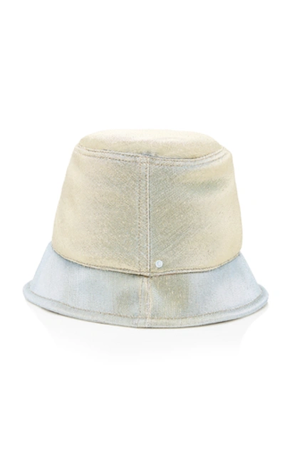 Shop Maison Michel Souna Cotton-blend Bucket Hat In Gold