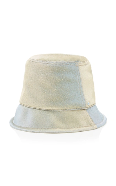 Shop Maison Michel Souna Cotton-blend Bucket Hat In Gold