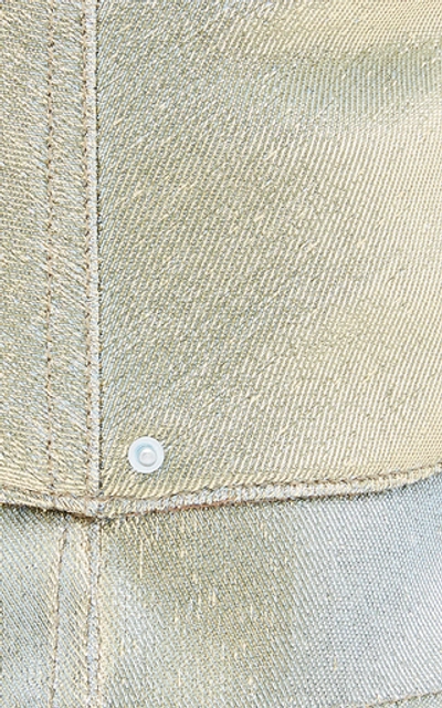 Shop Maison Michel Souna Cotton-blend Bucket Hat In Gold