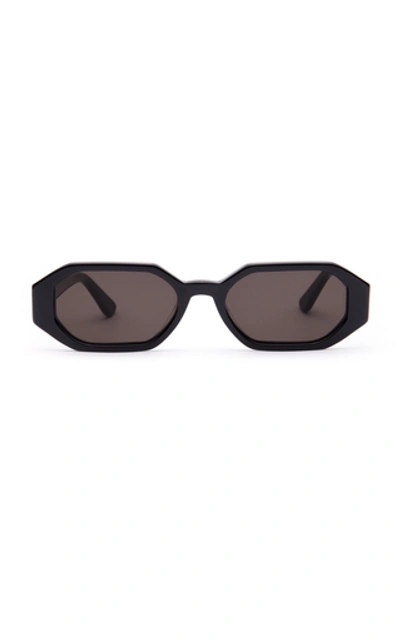 Shop Velvet Canyon The Stranger Heptagon-frame Sunglasses In Black
