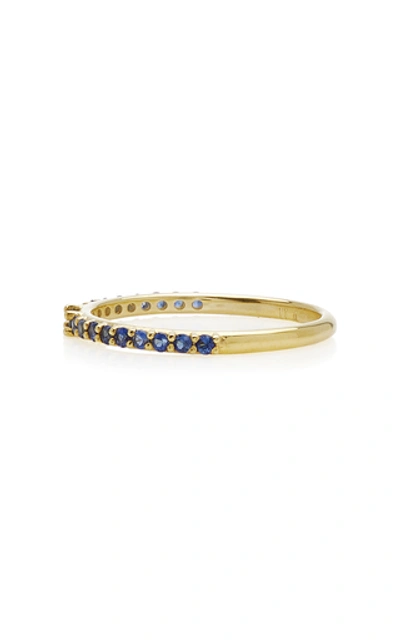 Shop Ila Manava 14k Gold Sapphire Ring In Blue