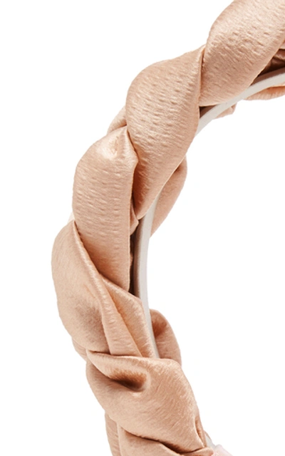 Shop Jennifer Behr Lorelei Silk Headband In Pink