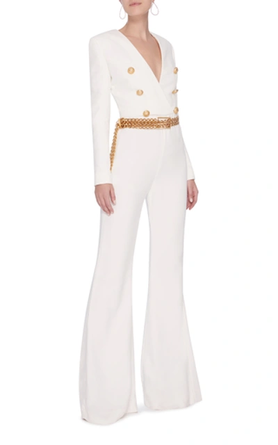 Shop Balmain Low Waist Cowboy Brass Belt In Gold