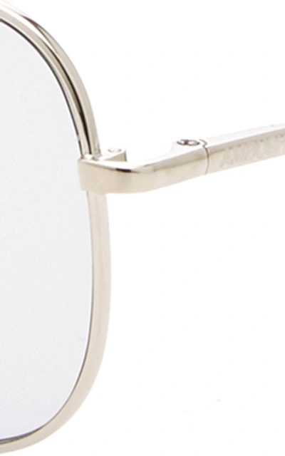 Shop Ambush Aviator-style Titanium Sunglasses In Silver