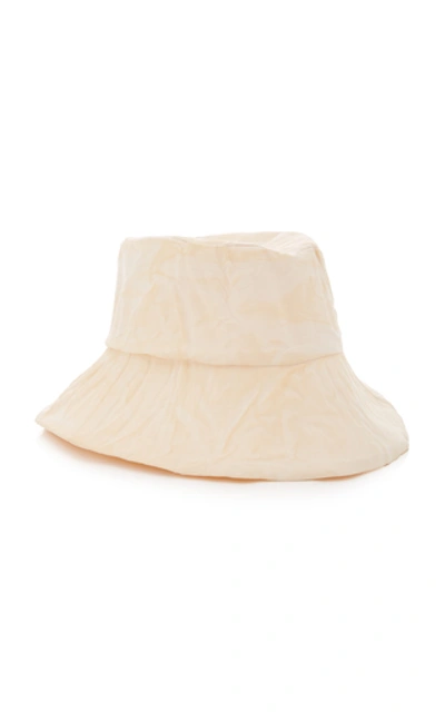 Shop Reinhard Plank Conte Crinkled-cotton Bucket Hat In White