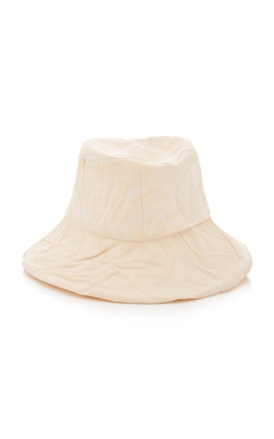 Shop Reinhard Plank Conte Crinkled-cotton Bucket Hat In White