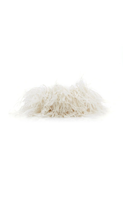 Shop Loewe Feather-embellished Headband In White