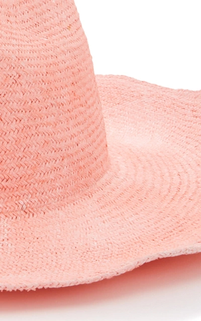Shop Reinhard Plank Boncia Woven Cotton Fedora In Pink
