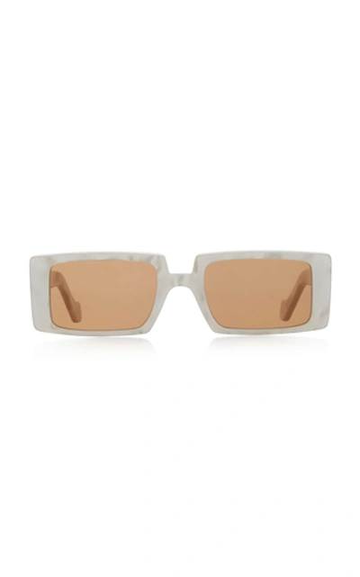 Shop Loewe Square-frame Acetate Sunglasses In White