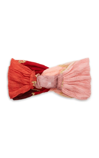 Shop Missoni Crochet-knit Headband In Red