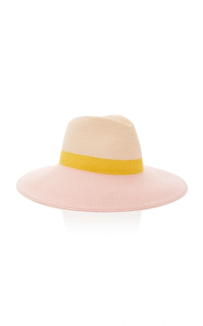 Shop Eugenia Kim Emmanuelle Woven Fedora In Pink