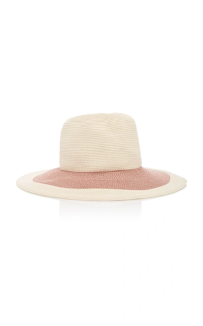 Shop Albertus Swanepoel Vanessa Braided Trim Paper Hat In Neutral