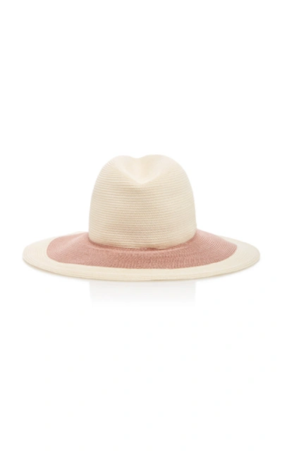 Shop Albertus Swanepoel Vanessa Braided Trim Paper Hat In Neutral