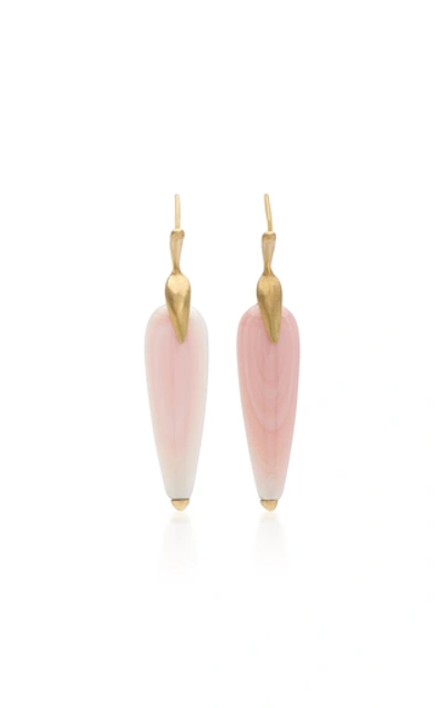 Shop Annette Ferdinandsen 18k Gold And Conch Earrings
