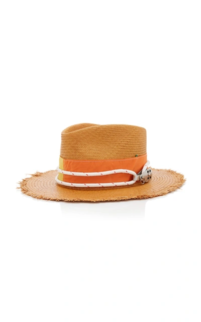 Shop Nick Fouquet Sailfish Club Straw Hat In Brown