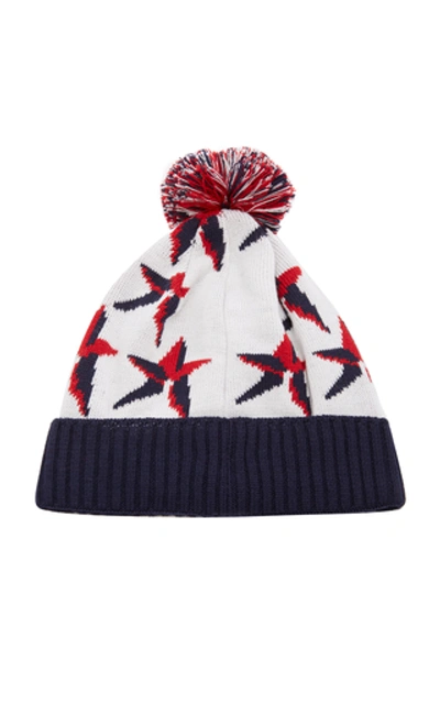 Shop Perfect Moment Star Wool-blend Beanie In White