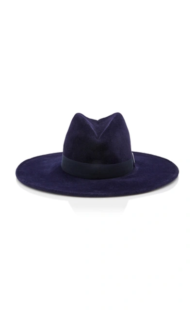 Shop Gigi Burris Exclusive Jeanne Rabbit-felt Hat In Navy
