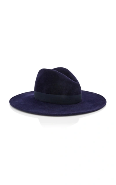 Shop Gigi Burris Exclusive Jeanne Rabbit-felt Hat In Navy