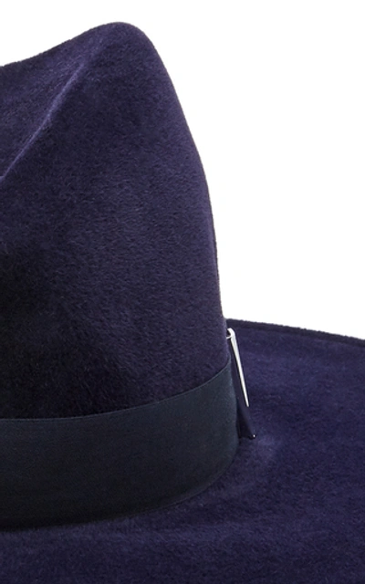 Shop Gigi Burris Exclusive Jeanne Rabbit-felt Hat In Navy