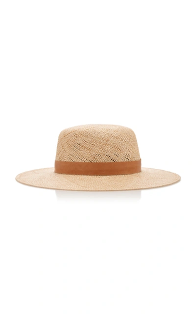 Shop Janessa Leone Kerry Wide-brim Straw Hat In Neutral