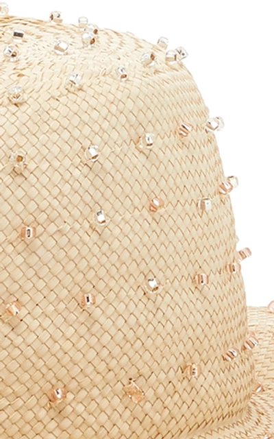 Shop Yestadt Millinery Seed Bead-embellished Hat In Neutral