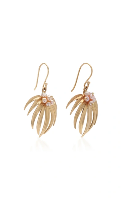 Shop Annette Ferdinandsen 14k Gold And Pearl Earrings