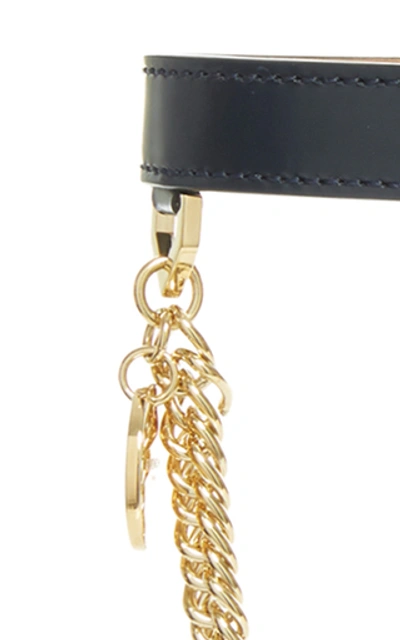 Shop Givenchy Chain-embellished Leather Belt In Burgundy