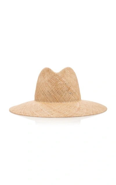 Shop Janessa Leone Kai Wide-brim Straw Hat In Neutral