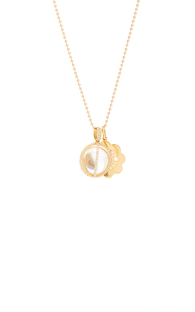 Shop Ashley Mccormick Duo 18k Gold And Diamond Necklace