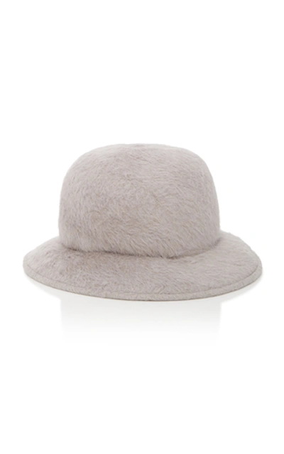 Shop Gigi Burris Eckers Felt Bowler Hat In Grey