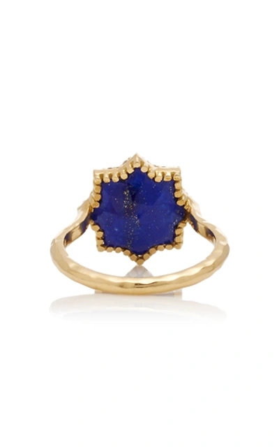 Shop Amrapali Star Stack 18k Gold, Lapis And Diamond Ring In Blue