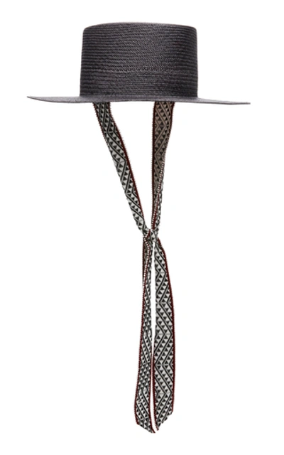 Shop Nick Fouquet Testa Straw Hat In Black