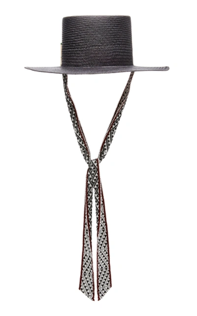 Shop Nick Fouquet Testa Straw Hat In Black