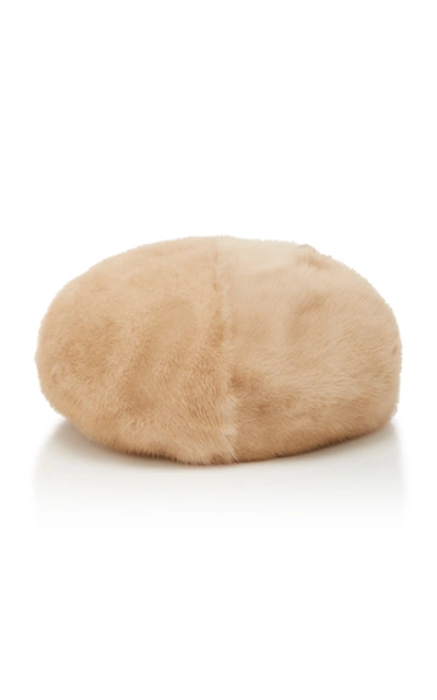 Shop Albertus Swanepoel Palomino Mink Fur Beret In Neutral