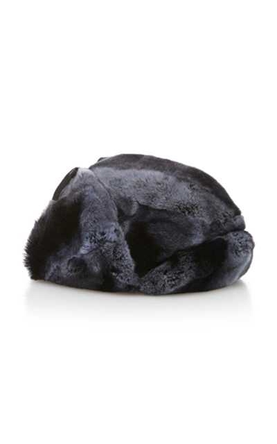 Shop Albertus Swanepoel Rex Fur Hat In Navy