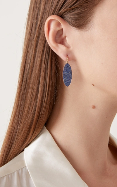 Shop Walters Faith Rose Gold Blue Sapphire Oval Earrings