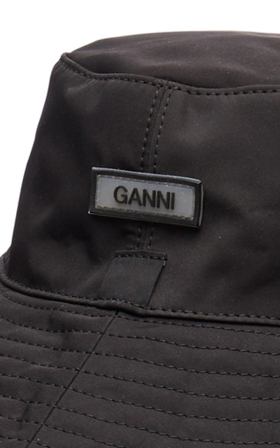 Shop Ganni Shell Hat In Black