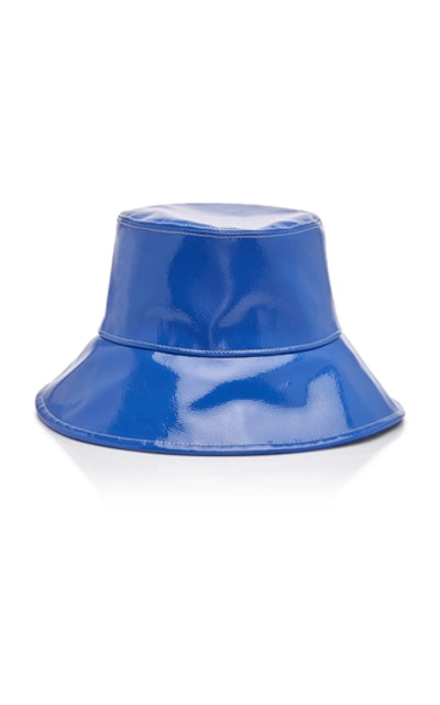 Shop Eric Javits Patti Pvc Bucket Hat In Blue