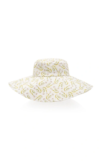 Shop Avenue Ti Amo Floppy Cotton Bucket Hat In White