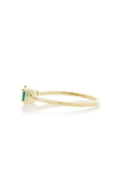 Shop Ila Karina 14k Gold; Emerald And Diamond Ring In Green