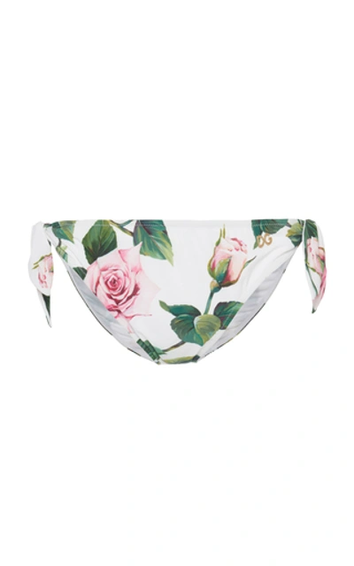 Shop Dolce & Gabbana Floral-print Bikini Briefs