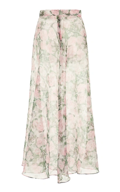 Shop Atoir Florence Floral-print Chiffon Maxi Skirt