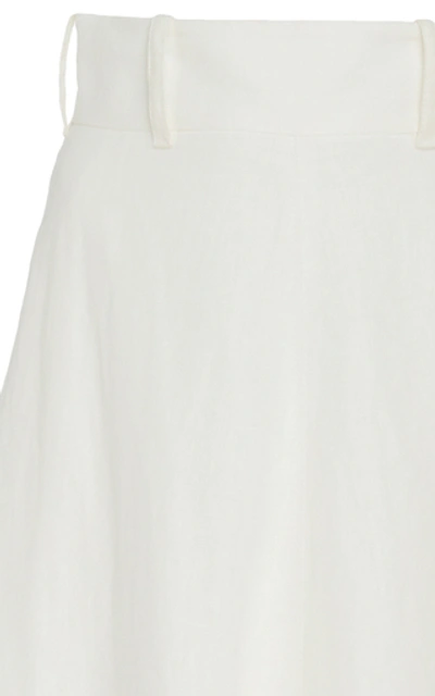 Shop Zimmermann Linen Maxi Skirt In White