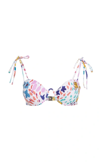 Shop Araks Myriam Printed Bustier Bikini Top