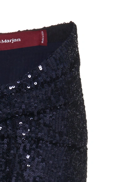Shop Sies Marjan Kayla Draped Sequin Midi Skirt In Navy