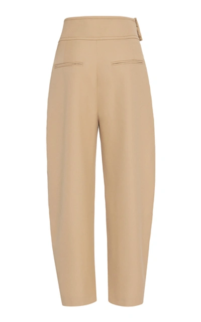 Shop Totême Lombardy Cropped Stretch-twill Pants In Neutral