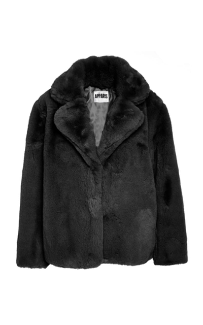 Shop Apparis Manon Faux-fur Coat In Brown